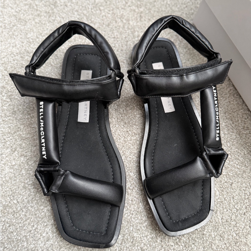 Stella Mccartney Black Padded Sandals